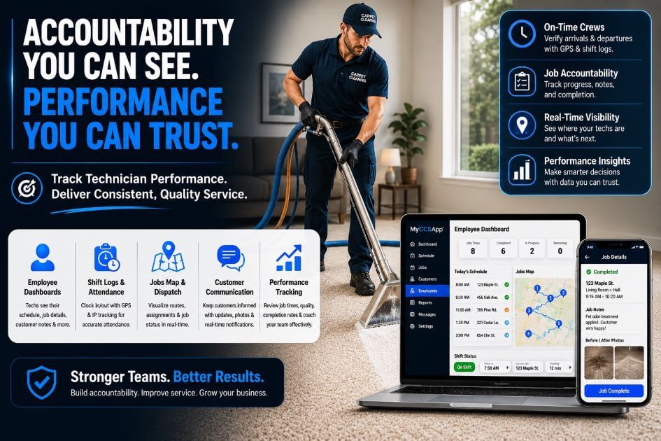 Why Carpet Cleaning Companies Struggle To Track Technician Performance