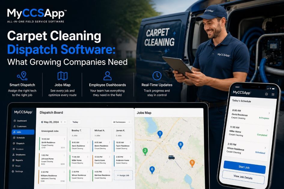 Carpet Cleaning Dispatch Software: What Growing Companies Need